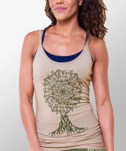 Soul Flower Short Sleeves Organic Cotton Cami - Mandala Tree