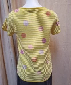 Mansted Organic Short Sleeve Knit Top - Circles