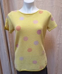 Mansted Organic Short Sleeve Knit Top - Circles