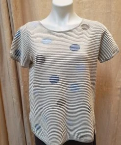 Mansted Organic Short Sleeve Knit Top - Circles