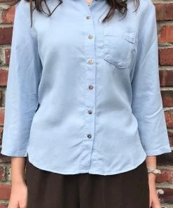 Cutloose Tencel 3/4 Sleeve Button-Down Shirt
