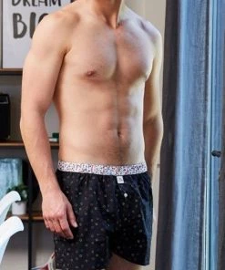 Billybelt Men's Organic Cotton Boxers - Navy With Ice Cube