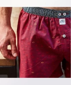 Billybelt Men's Organic Cotton Boxers - Red Shadow Underwear
