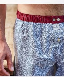 Billybelt Men's Organic Cotton Boxers - White With Fish