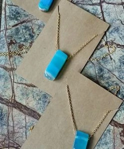 All The Tiny Pieces Blue Agate Gemstone Necklace