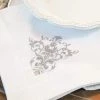 Crown Linen Organic Home Linen Napkin Embroidered - Victorian