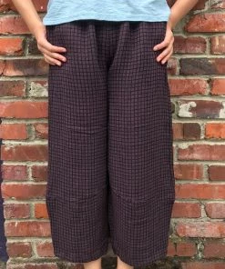 Cutloose Checkered Linen/Cotton Lantern Pant