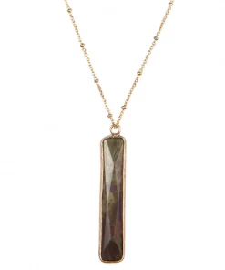 Marquet Jewelry Dahlia Stone Pendant Necklace