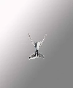 Panabo Raven Whale Tail Silver Pewter Pendant - Art By Bill Helin Jewelry