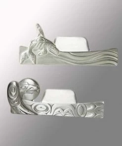 Panabo Silver Pewter Business Card Holder Organic Home