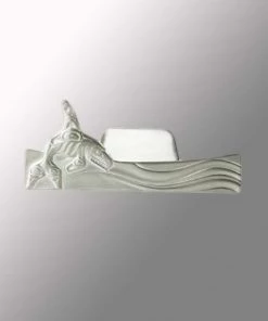 Panabo Silver Pewter Business Card Holder Organic Home