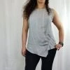 Italian Linen Sleeveless Top From Inizio - Striped (M & XL)