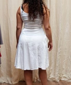 Dresses Italian Linen Dress By Inizio - Summer Dots