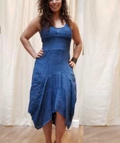 Italian Linen Dress By Inizio - Magic Sleeveless Dresses