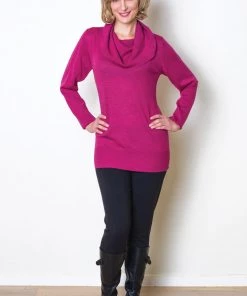 Echo Verde Merino Wool Cowl Sweater - Kathy Sweaters, Jackets, Coats