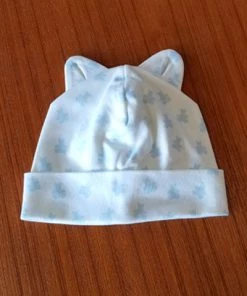 Kissy Kissy Baby Organic Cotton Hat With Ears - Mini Bear Print