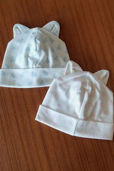 Kissy Kissy Baby Organic Cotton Hat With Ears - Mini Bear Print 3 Kissy Kissy Baby Organic Cotton Hat With Ears - Mini Bear Print