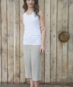 Echo Verde Linen Capri Pants - Cara Skirt, Pants