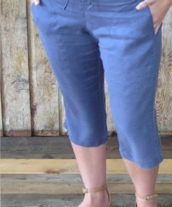 Echo Verde Linen Capri Pants - Cara Skirt, Pants