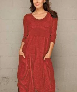 Italian Linen Dress By Inizio - Magic With 3/4 Sleeve