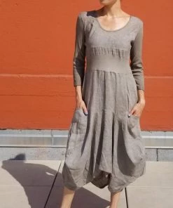 Italian Linen Dress By Inizio - Magic With 3/4 Sleeve