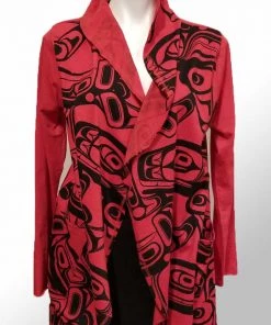 Panabo Swing Coat - Whale Artwork By Kelly Robinson Long Sleeves