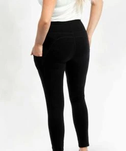 Maggie's Skirt, Pants Organic Sport Leggings Ankle Length - Blackout With Pockets