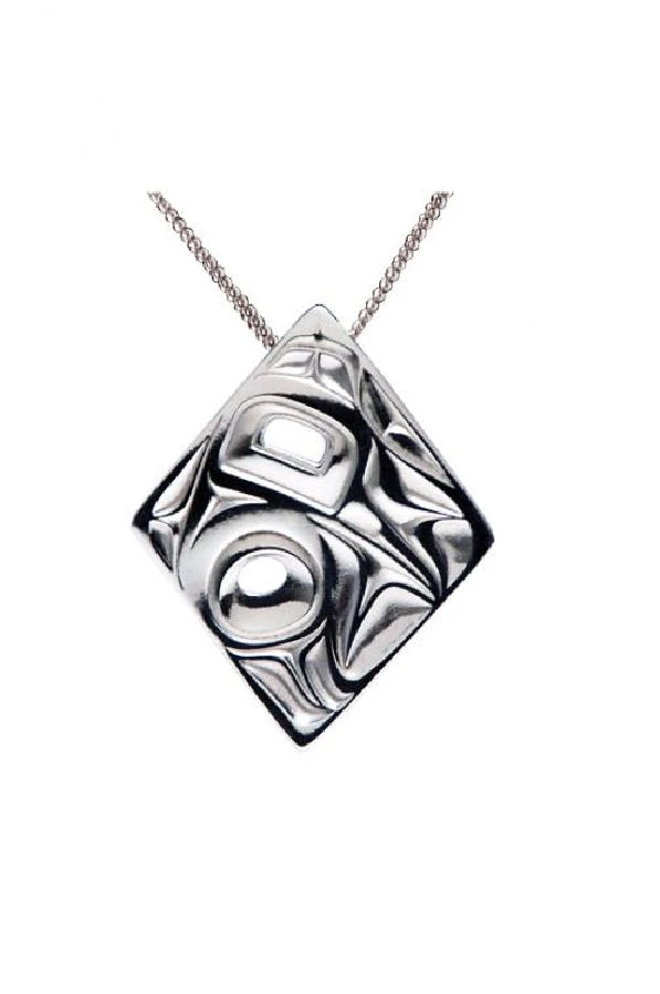 Panabo Silver Pewter Hummingbird Diamond Pendant-Bill Helin 3 Panabo Silver Pewter Hummingbird Diamond Pendant-Bill Helin