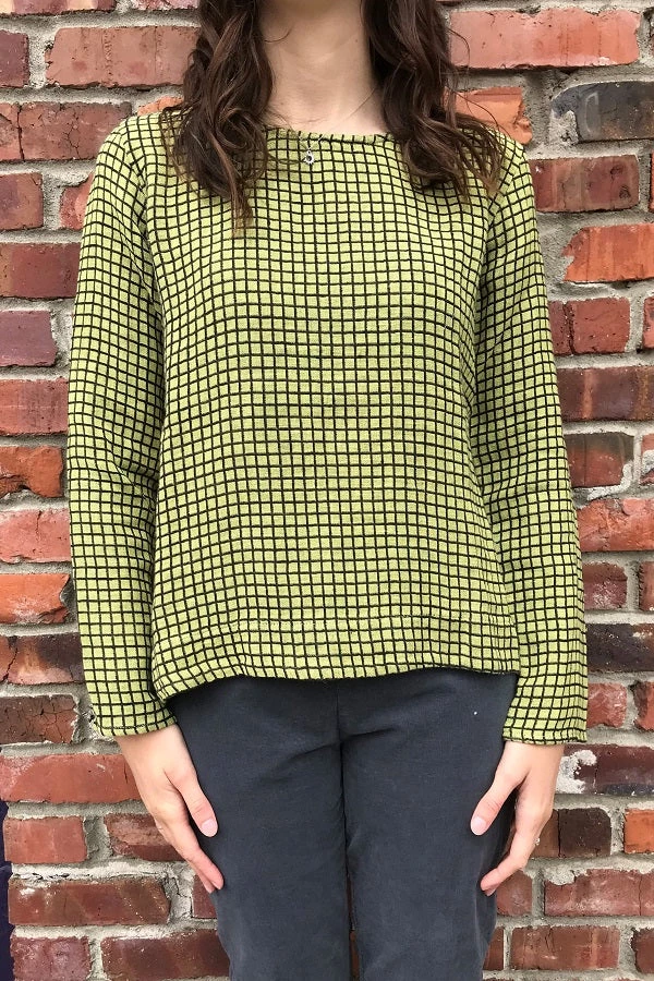 Cutloose Linen And Cotton A-Line Top - Checkered 3 Cutloose Linen And Cotton A-Line Top - Checkered