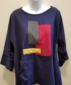 Yasuko Origami Cotton Tee With Pocket