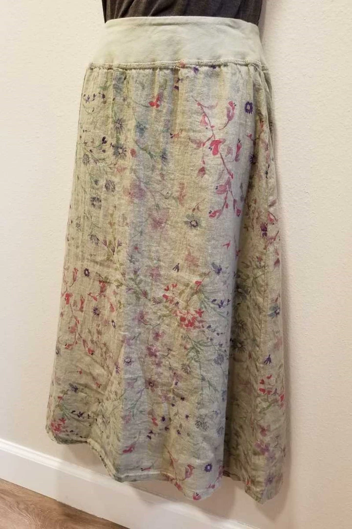 Cutloose Linen A-line Skirt Floral Skirt, Pants 4 Cutloose Linen A-line Skirt Floral Skirt, Pants