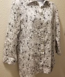 Cutloose Easy Linen Shirt Long Sleeve - Floral Long Sleeves