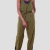 Soul Flower Striped Hippie Overalls Skirt, Pants
