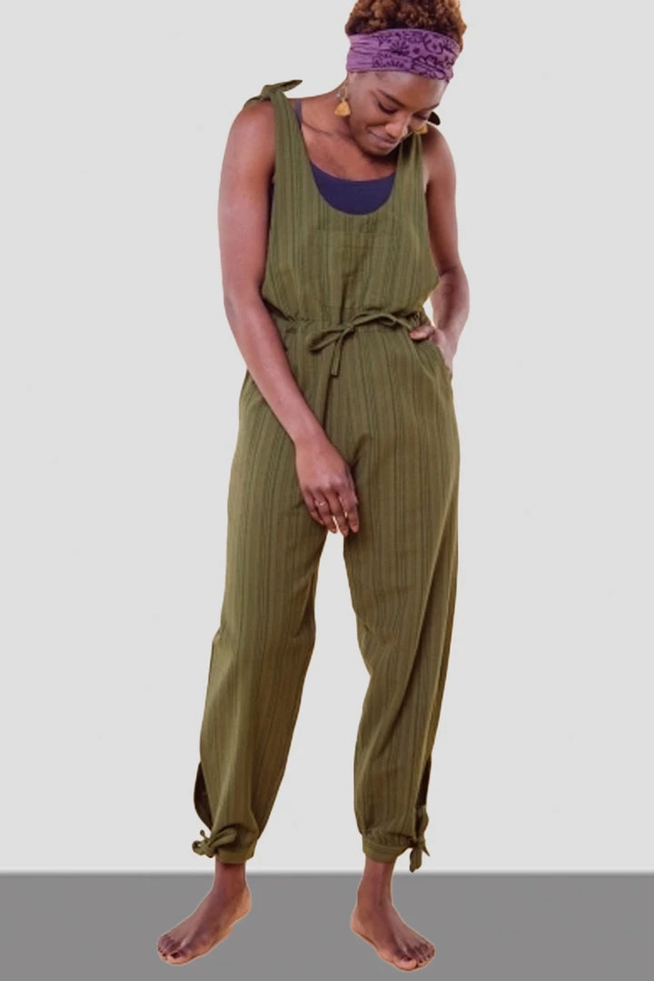 Soul Flower Striped Hippie Overalls Skirt, Pants 3 Soul Flower Striped Hippie Overalls Skirt, Pants