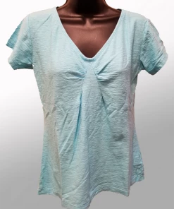 Cutloose Short Sleeve Tuck Front Top Short Sleeves