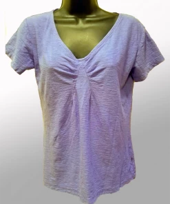 Cutloose Short Sleeve Tuck Front Top Short Sleeves