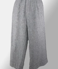 Cutloose Pleated Crop Pant Wide Leg Crosshatch