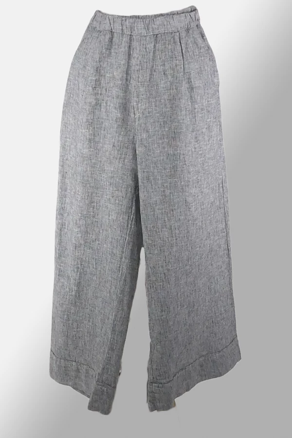 Cutloose Pleated Crop Pant Wide Leg Crosshatch 3 Cutloose Pleated Crop Pant Wide Leg Crosshatch