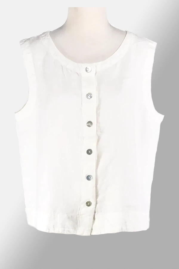 Cutloose Sleeveless Button Down Top 3 Cutloose Sleeveless Button Down Top