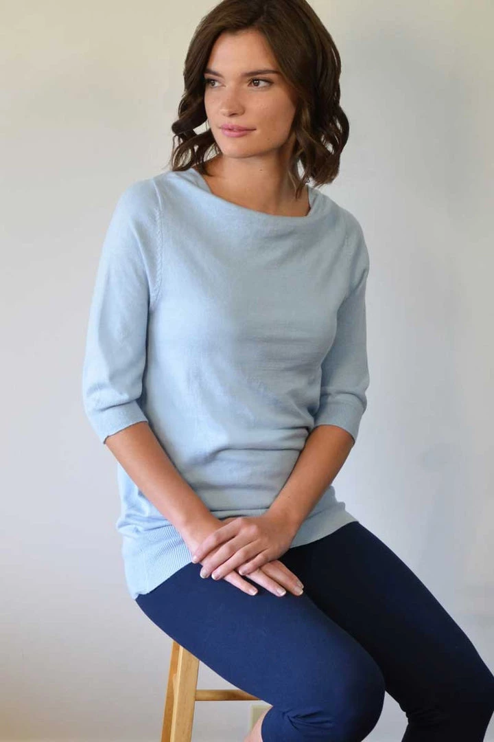 Echo Verde Drape Neck Light Sweater Long Sleeves 5 Echo Verde Drape Neck Light Sweater Long Sleeves