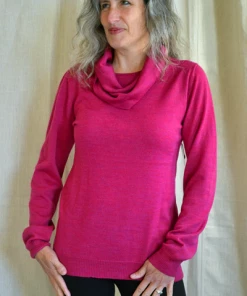 Echo Verde Merino Wool Cowl Sweater - Kathy Sweaters, Jackets, Coats