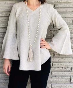 Crown Linen Felicity Linen Tunic Long Sleeves