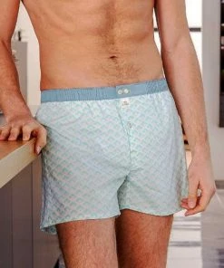 Billybelt Men's Organic Cotton Boxers - Green Leon (no M)