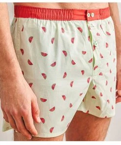 Billybelt Men's Organic Cotton Boxers - Watermelon Or White Banana Underwear