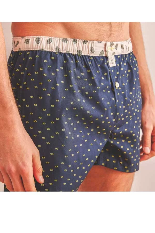 Billybelt Men's Organic Cotton Boxers - Pink Herringbone Or Navy (no M) 5 Billybelt Men's Organic Cotton Boxers - Pink Herringbone Or Navy (no M)