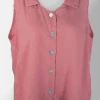 Cutloose New Arrivals Sleeveless Button Down Blouse - Linen 1 Cutloose New Arrivals Sleeveless Button Down Blouse - Linen