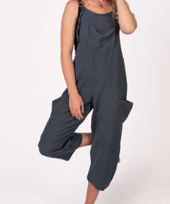 Soul Flower Hemp Viscose Slouchy Overalls