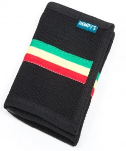 Hempy's Hemp Wallet Tri-fold With Rasta Stripe