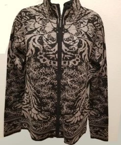 Icelandic Design Merino Wool Sweater Full Zip - Irina