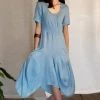Italian Linen Dress By Inizio - Magic With Short Sleeve